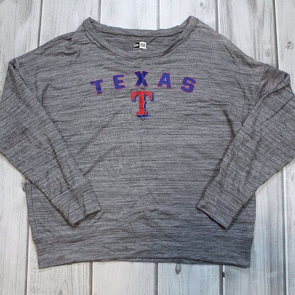 New Era Texas Rangers Long Sleeve Shirt Crewneck Sweatshirt Large - Picture 1 of 6